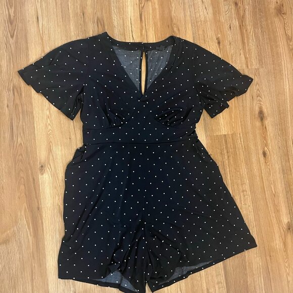 Polka dot romper with pockets - 1XL - Picture 1 of 4